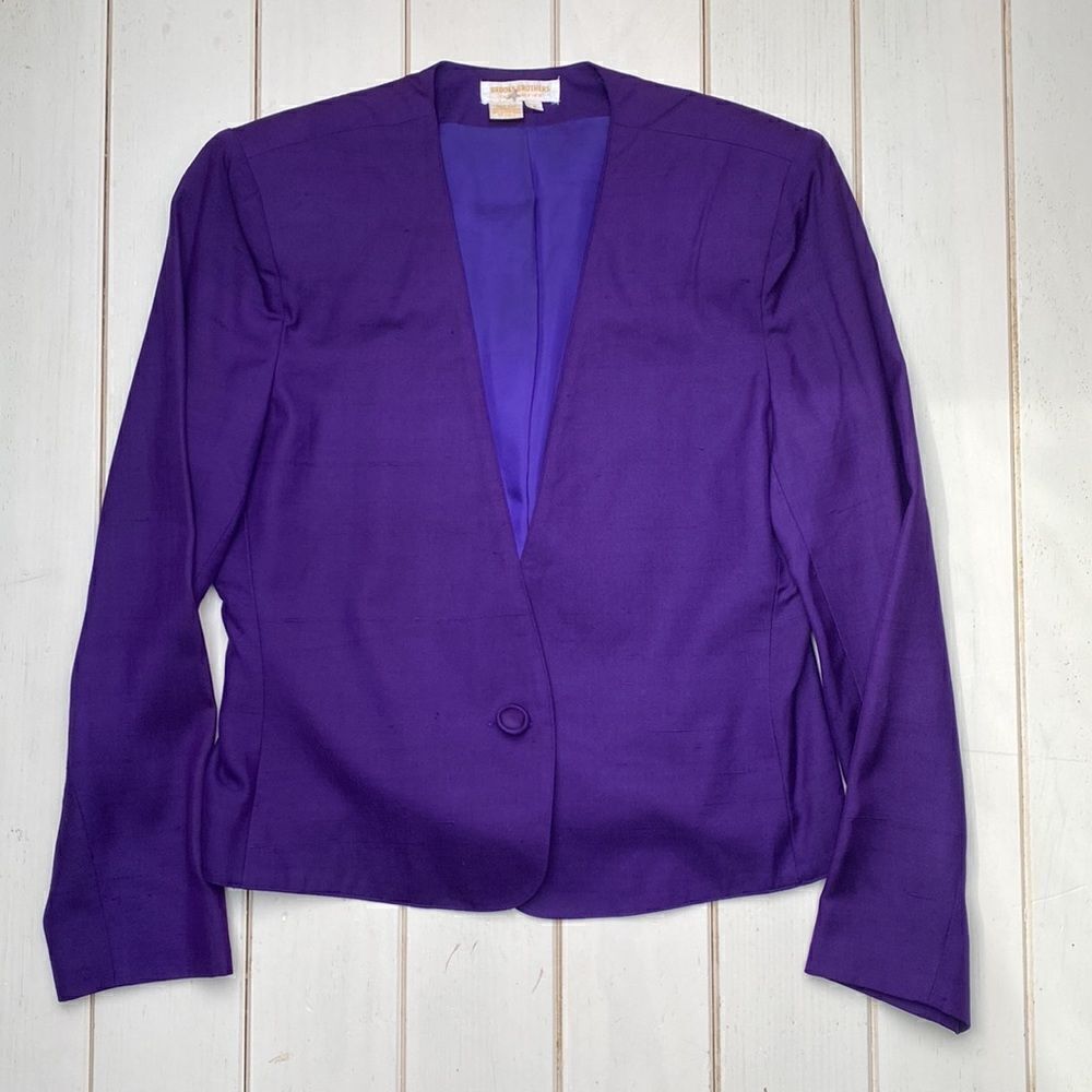 Silk Vintage Brooks Brothers Purple Blazer​ - Picture 11 of 11